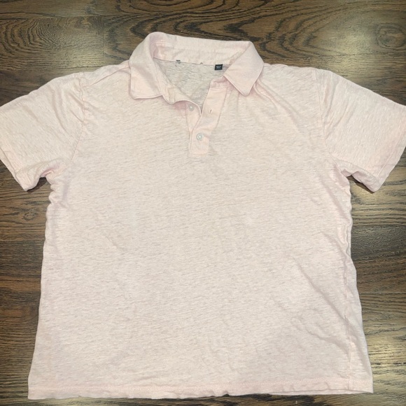 Light Pink Collared Linen Shirt Boys M - Picture 2 of 3